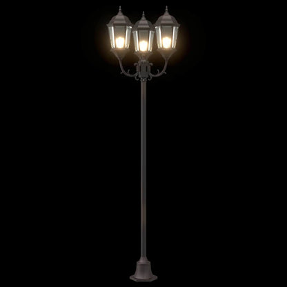 Gartenlichtmast Bronzefarben Aluminium, Glas