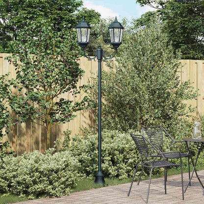 Gartenlichtmast Dunkelgrün Aluminium, Glas