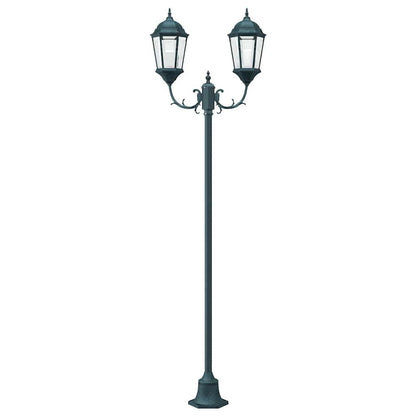 Gartenlichtmast Dunkelgrün Aluminium, Glas