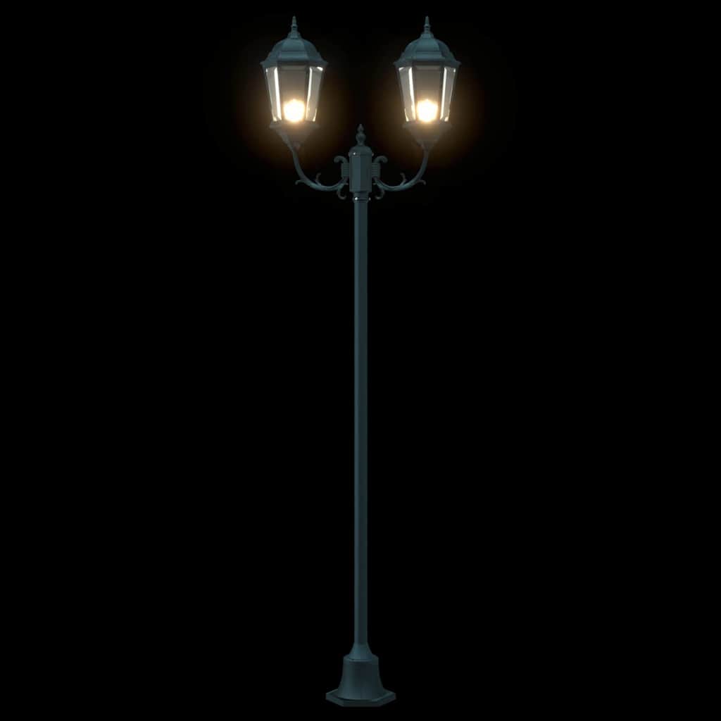 Gartenlichtmast Dunkelgrün Aluminium, Glas