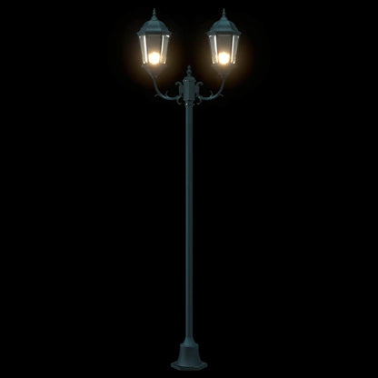 Gartenlichtmast Dunkelgrün Aluminium, Glas