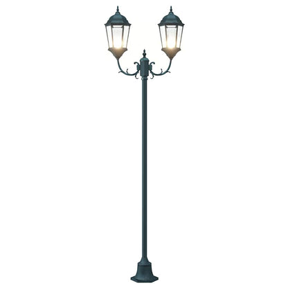 Gartenlichtmast Dunkelgrün Aluminium, Glas