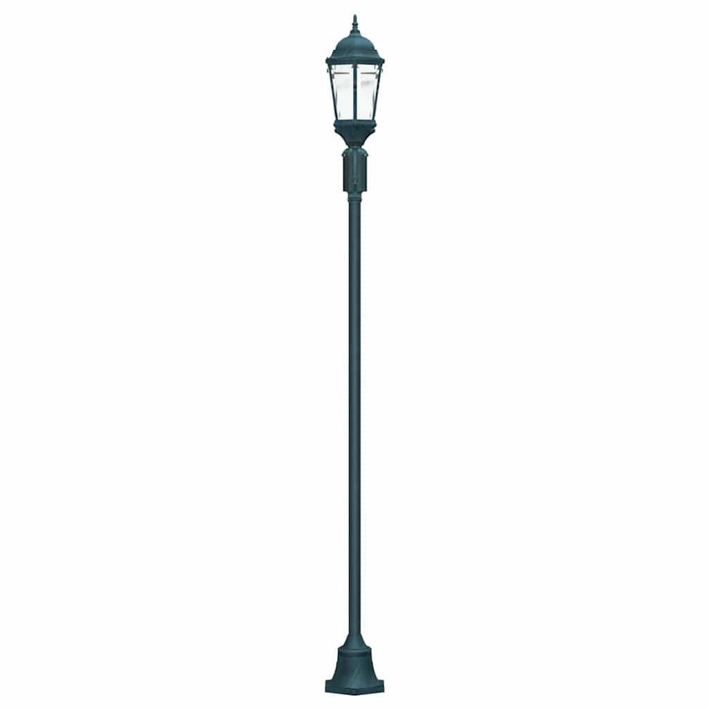 Gartenlichtmast Dunkelgrün Aluminium, Glas