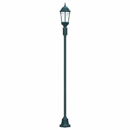Gartenlichtmast Dunkelgrün Aluminium, Glas