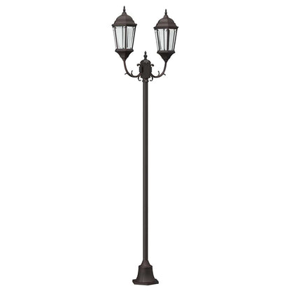 Gartenlichtmast Bronzefarben Aluminium, Glas