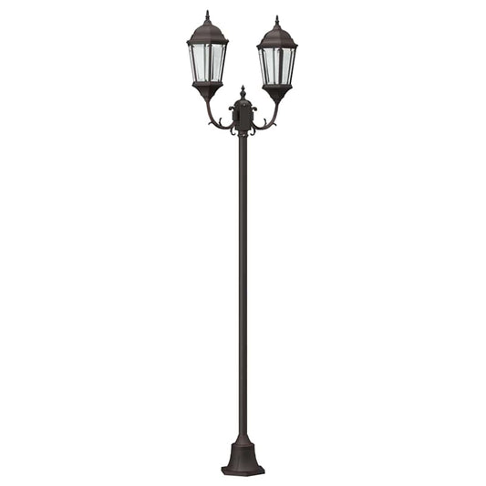 Gartenlichtmast Bronzefarben Aluminium, Glas