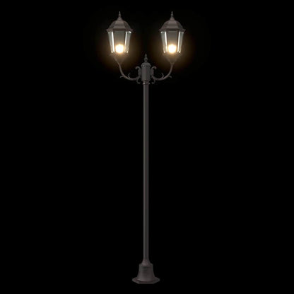 Gartenlichtmast Bronze Aluminium und Glas