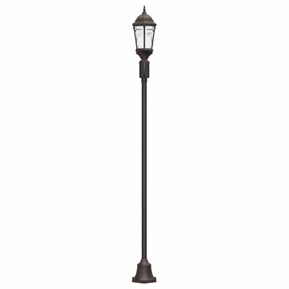 Gartenlichtmast Bronzefarben Aluminium, Glas