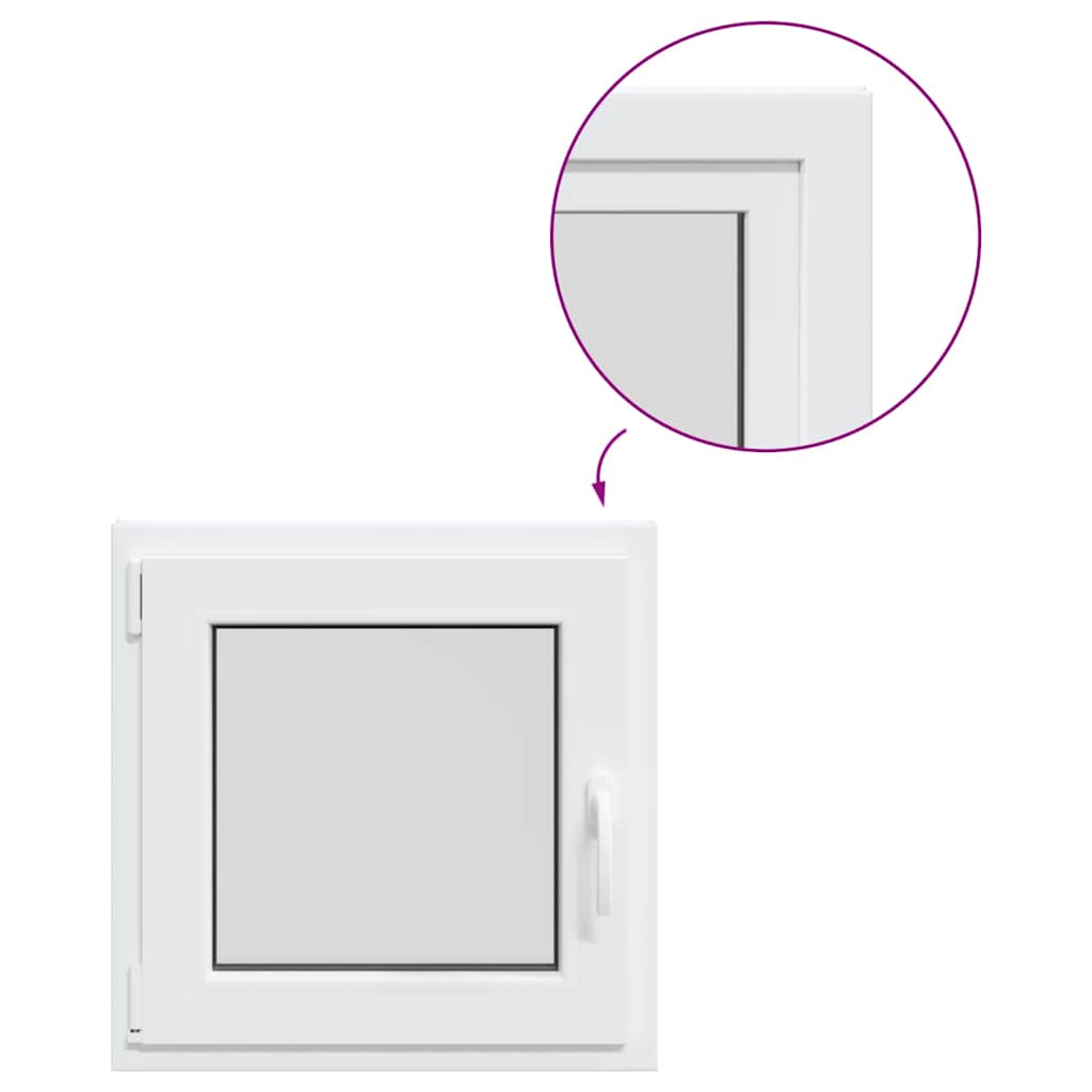Kellerfenster "RISOR" 50x50 cm Drehkipp DIN Links Weiß