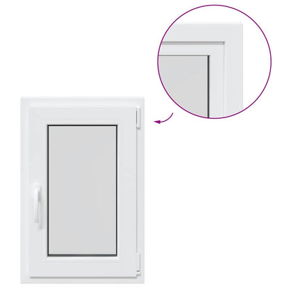 Kellerfenster "RISOR" 50x75 cm Drehkipp DIN Links Weiß