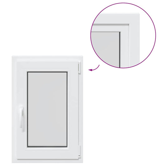 Kellerfenster "RISOR" 50x75 cm Drehkipp DIN Links Weiß