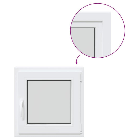 Kellerfenster RISOR 60x60 cm Dreh Kipp DIN Rechts Weiß