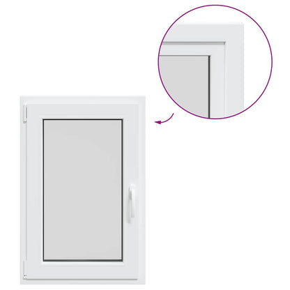 Kellerfenster RISOR 60x90 cm Dreh Kipp DIN Links Weiß