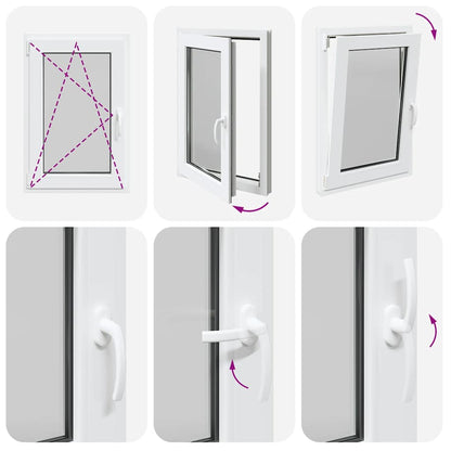 Kellerfenster RISOR 60x90 cm Dreh Kipp DIN Links Weiß