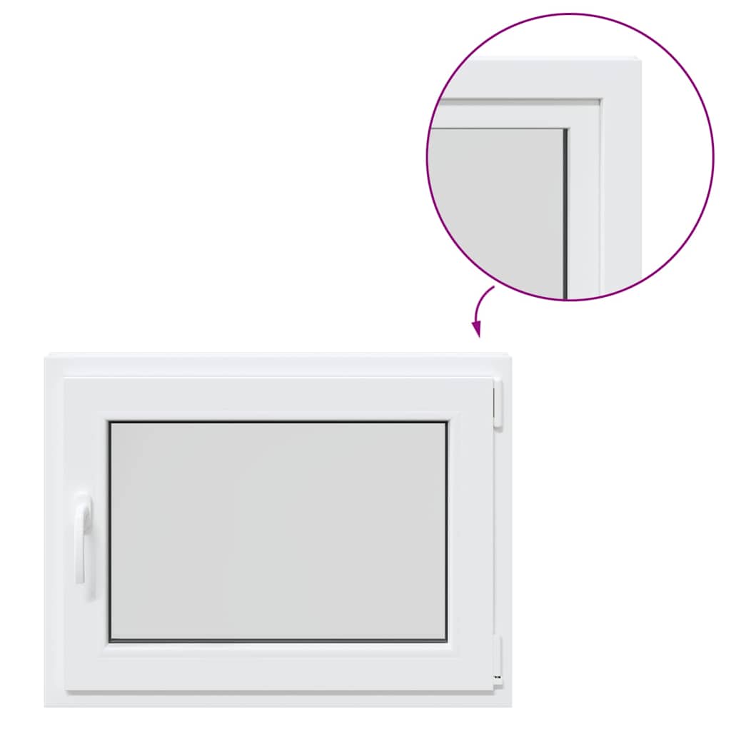 Kellerfenster "RISOR" 80x50 cm Drehkipp DIN Rechts Weiß