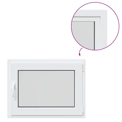 Kellerfenster "RISOR" 80x50 cm Drehkipp DIN Rechts Weiß