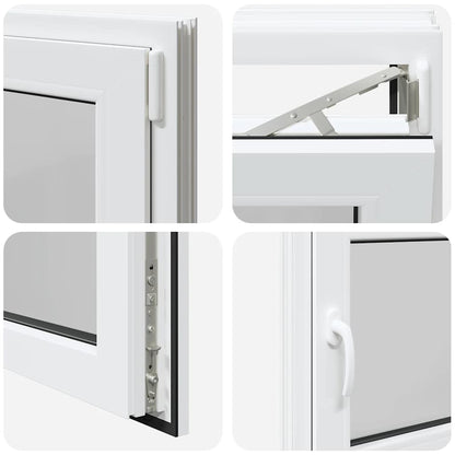 Kellerfenster "RISOR" 80x50 cm Drehkipp DIN Rechts Weiß
