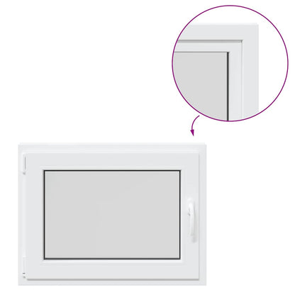 Kellerfenster "RISOR" 80x50 cm Drehkipp DIN Links Weiß