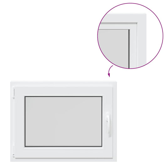 Kellerfenster "RISOR" 80x70 cm Drehkipp DIN Links Weiß