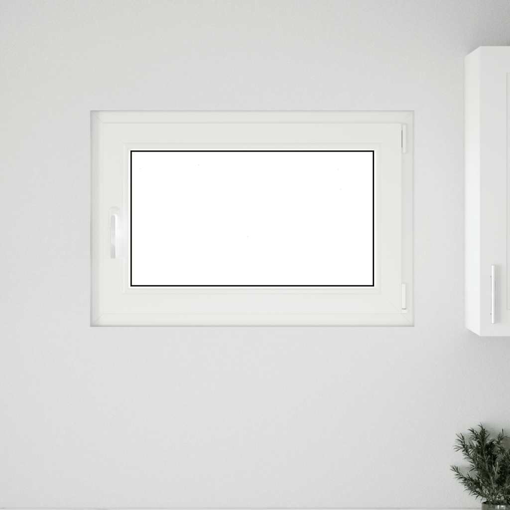 Kellerfenster "RISOR" 90x50 cm Drehkipp DIN Rechts Weiß