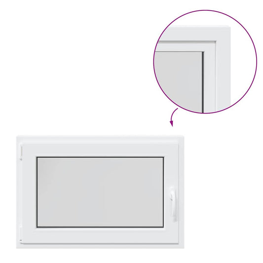 Kellerfenster "RISOR" 90x70 cm Drehkipp DIN Links Weiß