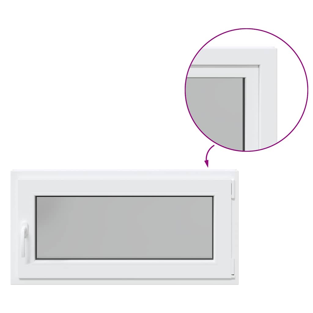 Kellerfenster "RISOR" 100x50 cm Drehkipp DIN Rechts Weiß