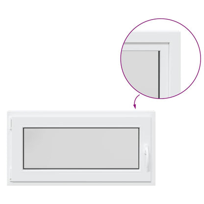 Kellerfenster "RISOR" 100x50 cm Drehkipp DIN Links Weiß