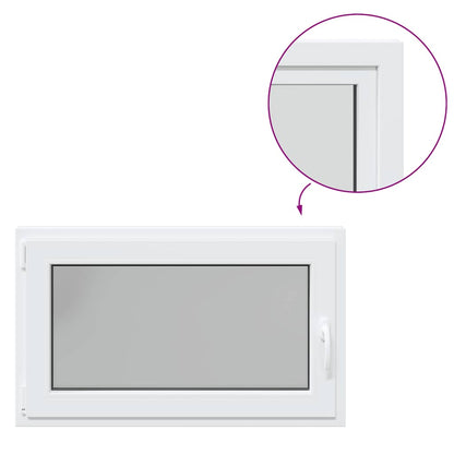 Kellerfenster "RISOR" 100x70 cm Drehkipp DIN Links Weiß