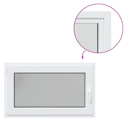 Kellerfenster "RISOR" 100x70 cm Drehkipp DIN Links Weiß