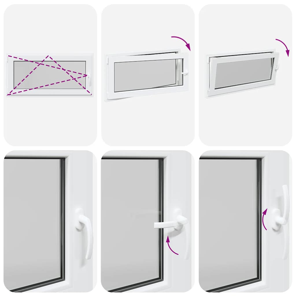 Kellerfenster RISOR 120x60 cm Dreh Kipp DIN Links Weiß