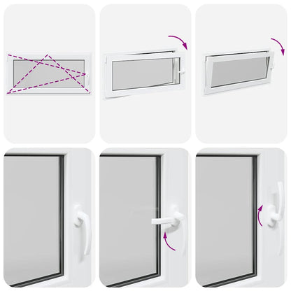 Kellerfenster RISOR 120x60 cm Dreh Kipp DIN Links Weiß