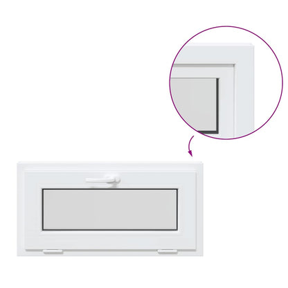 Kellerfenster RISOR 80x40 cm Kipp 2-fach Verglasung Weiß