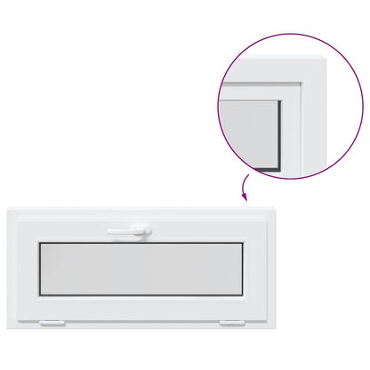 Kellerfenster RISOR 90x40 cm Kipp 2-fach Verglasung Weiß
