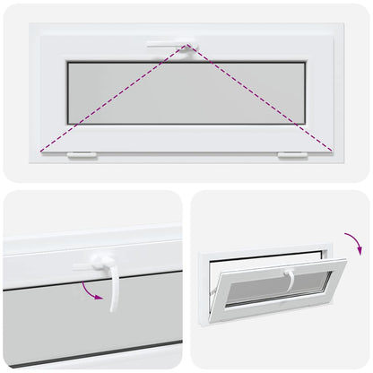 Kellerfenster RISOR 90x40 cm Kipp 2-fach Verglasung Weiß
