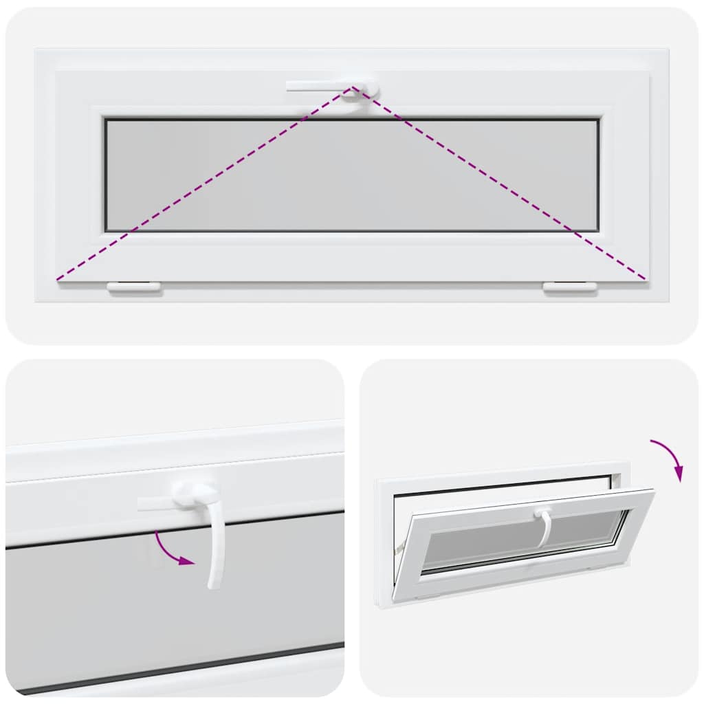 Kellerfenster RISOR 110x40 cm Kipp 2-fach Verglasung Weiß