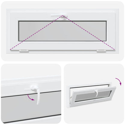 Kellerfenster RISOR 110x40 cm Kipp 2-fach Verglasung Weiß