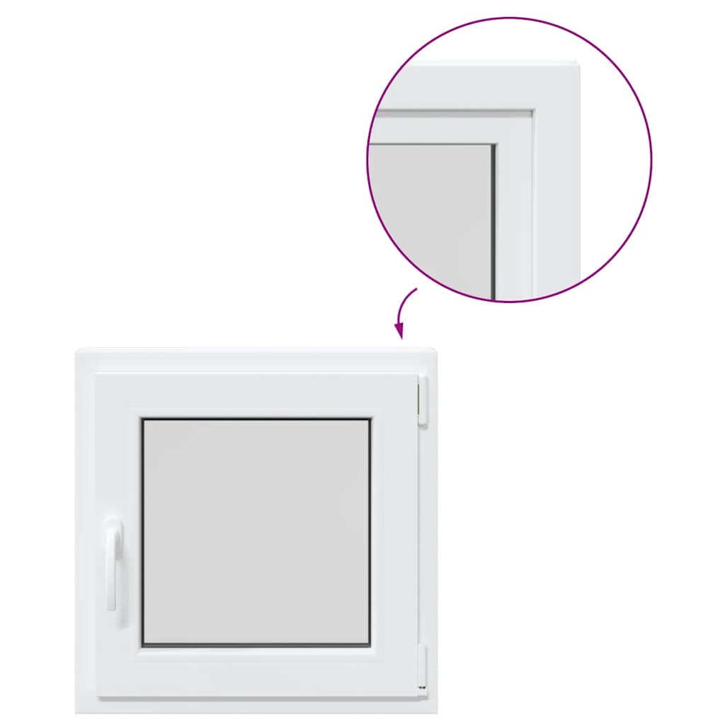 Kellerfenster "RISOR" 50x50 cm Drehkipp DIN Rechts Weiß