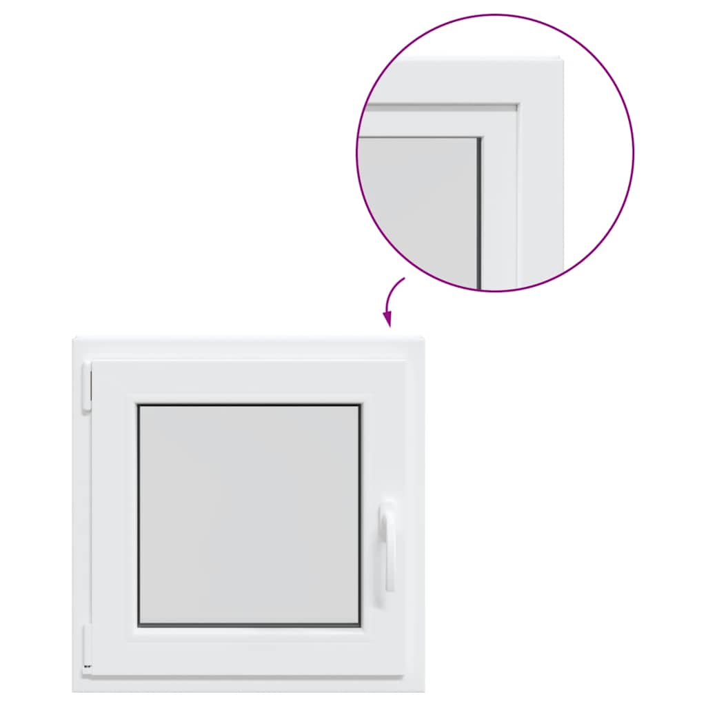 Kellerfenster "RISOR" 50x50 cm Drehkipp DIN Links Weiß