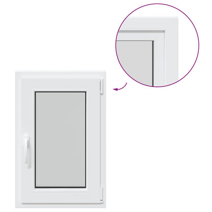 Kellerfenster "RISOR" 50x75 cm Drehkipp DIN Rechts Weiß