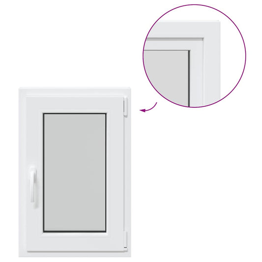Kellerfenster "RISOR" 50x75 cm Drehkipp DIN Rechts Weiß