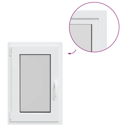 Kellerfenster "RISOR" 50x75 cm Drehkipp DIN Links Weiß
