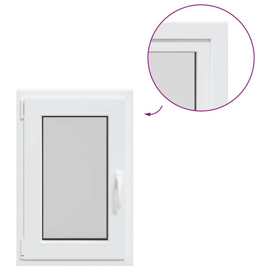 Kellerfenster "RISOR" 50x75 cm Drehkipp DIN Links Weiß