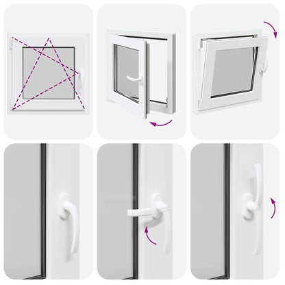 Kellerfenster RISOR 60x60 cm Dreh Kipp DIN Links Weiß