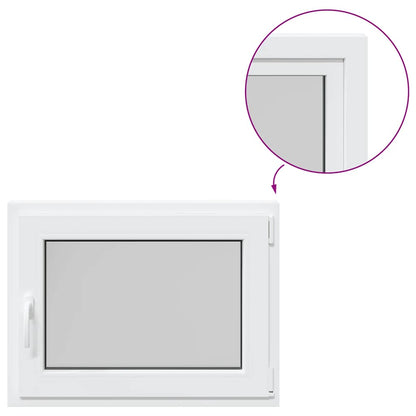 Kellerfenster RISOR 80x60 cm Dreh Kipp DIN Rechts Weiß