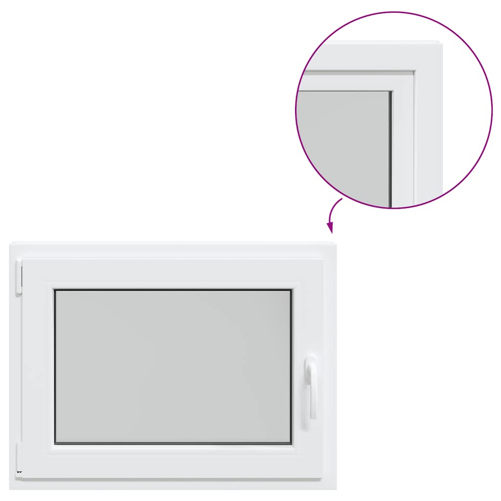 Kellerfenster "RISOR" 80x60 cm Drehkipp DIN Links Weiß