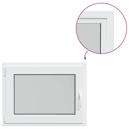 Kellerfenster "RISOR" 80x70 cm Drehkipp DIN Links Weiß