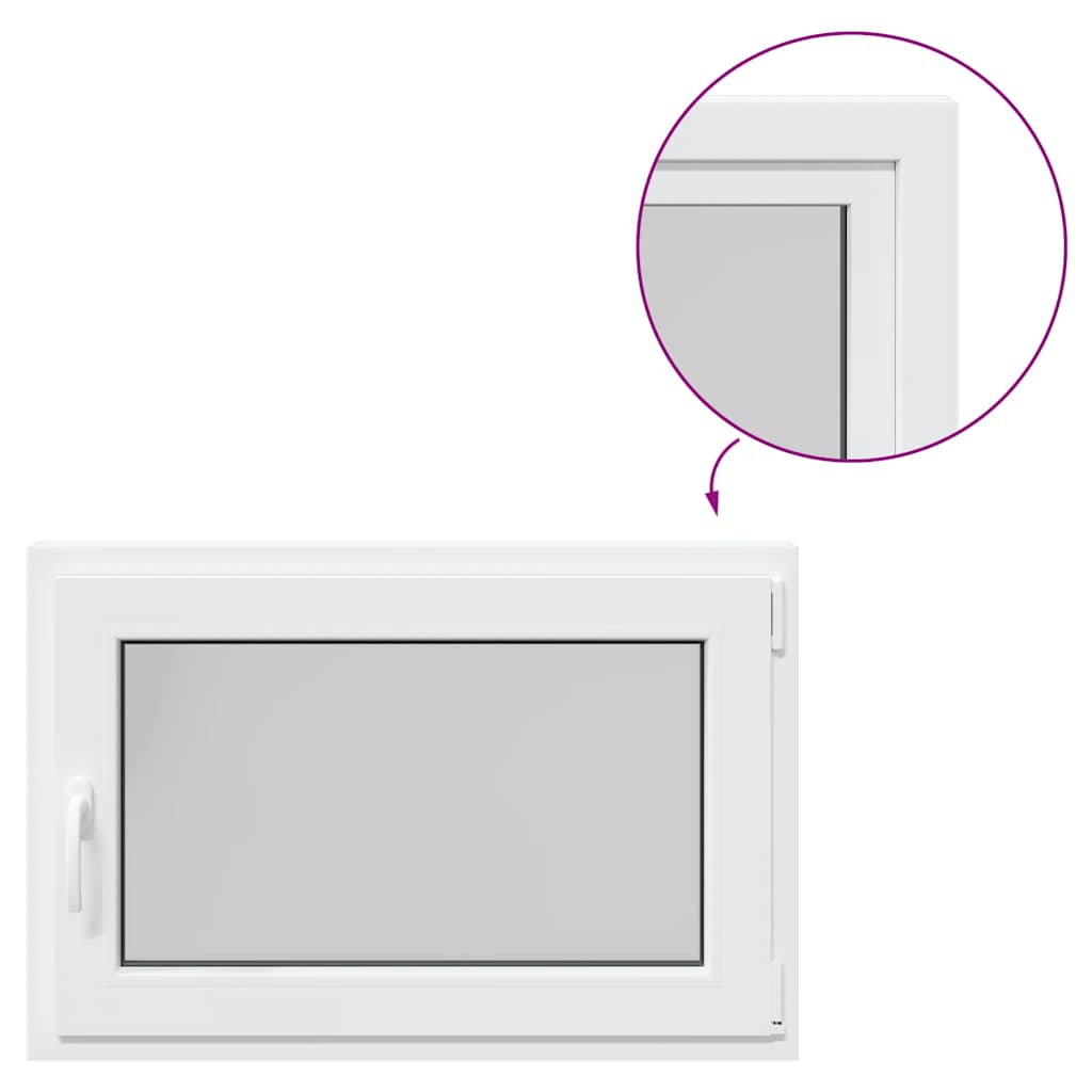 Kellerfenster "RISOR" 90x50 cm Drehkipp DIN Rechts Weiß