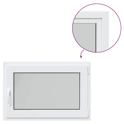 Kellerfenster "RISOR" 90x70 cm Drehkipp DIN Rechts Weiß
