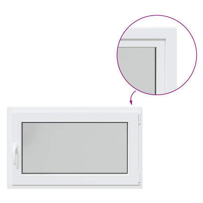 Kellerfenster "RISOR" 100x50 cm Drehkipp DIN Rechts Weiß