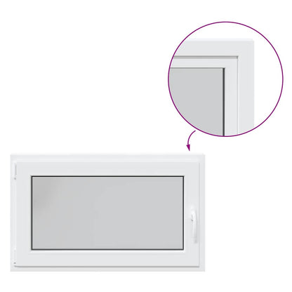 Kellerfenster RISOR 100x60 cm Dreh Kipp DIN Links Weiß